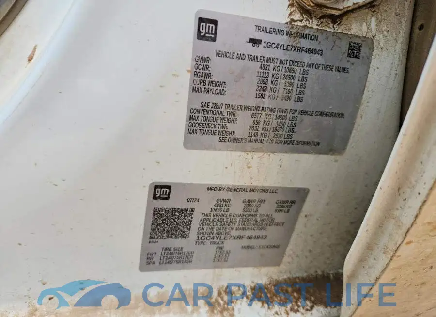 1GC4YLE7XRF464943# 13