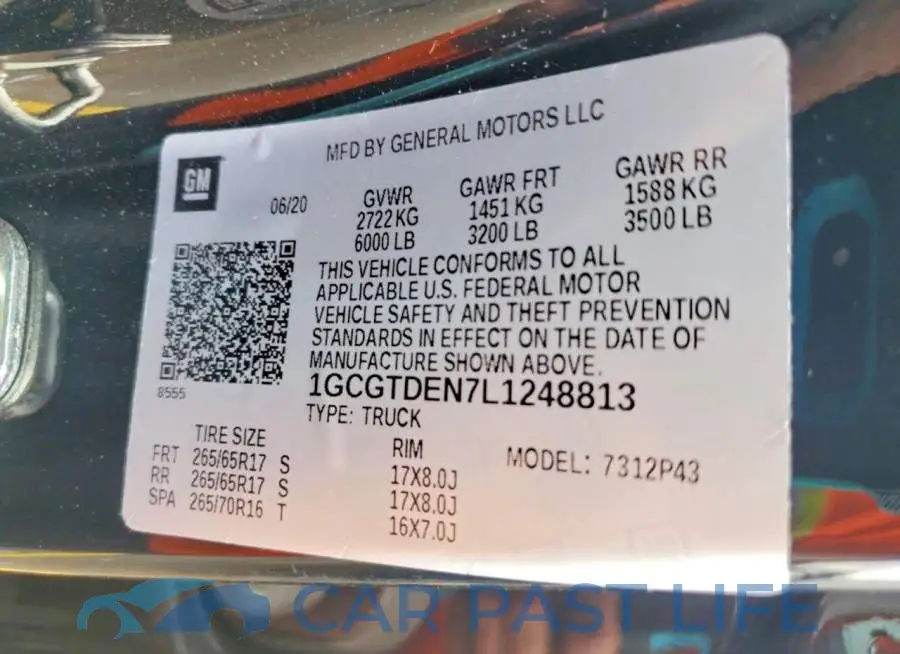 1GCGTDEN7L1248813# 12