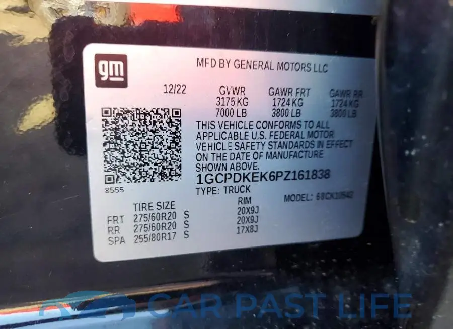 1GCPDKEK6PZ161838# 12