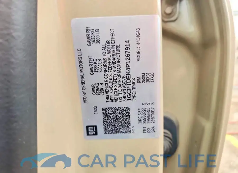 1GCPTDEK4P1267914# 12