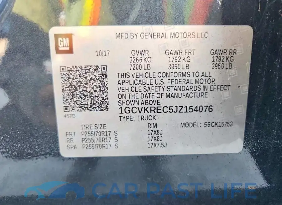 1GCVKREC5JZ154076# 13