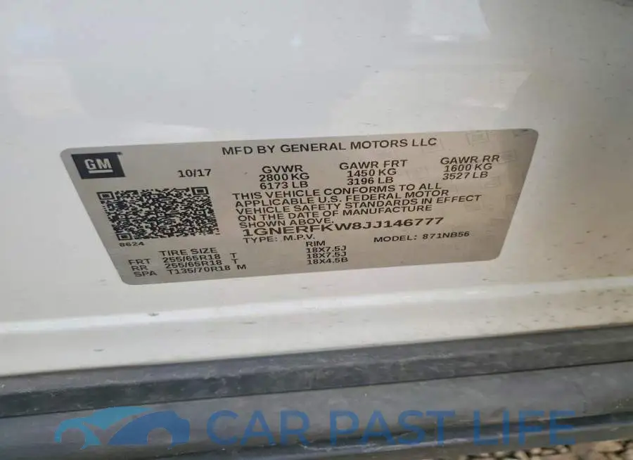 1GNERFKW8JJ146777# 13