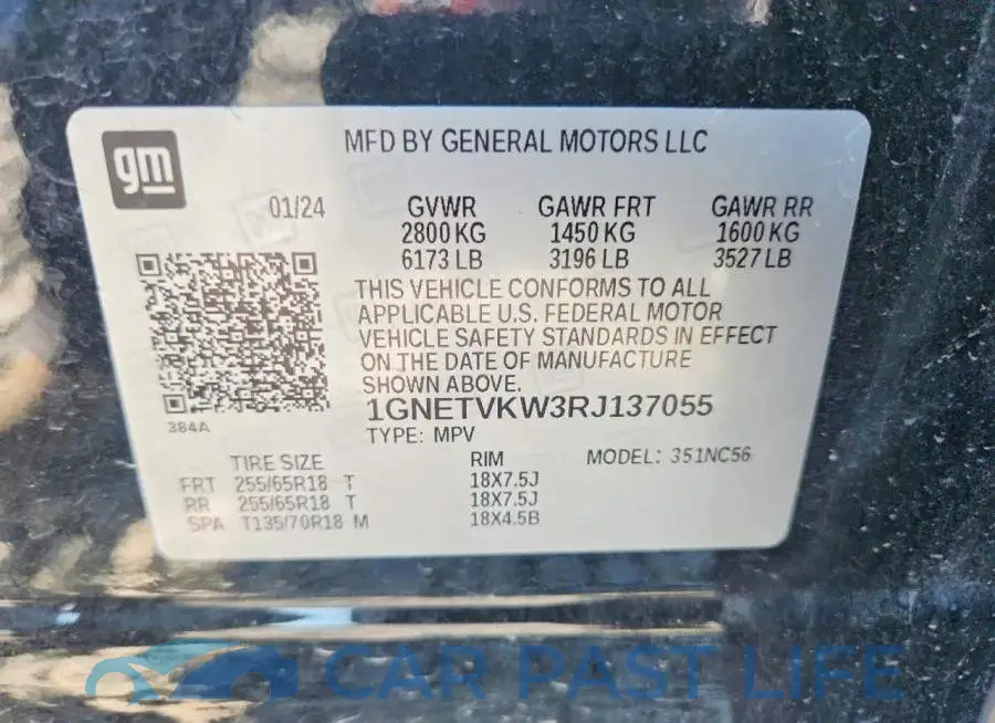 1GNETVKW3RJ137055# 14