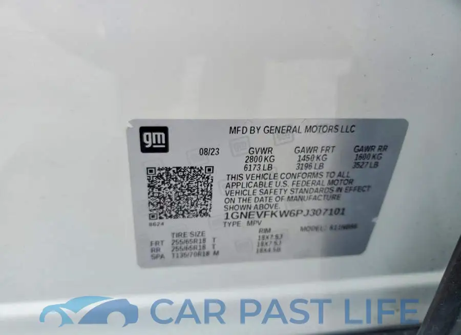 1GNEVFKW6PJ307101# 13