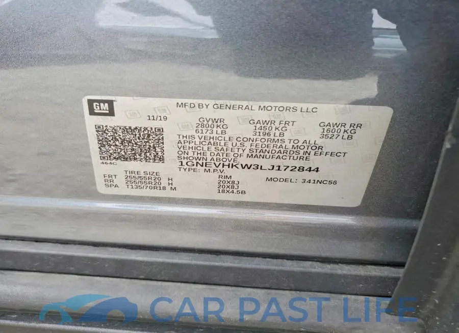 1GNEVHKW3LJ172844# 13