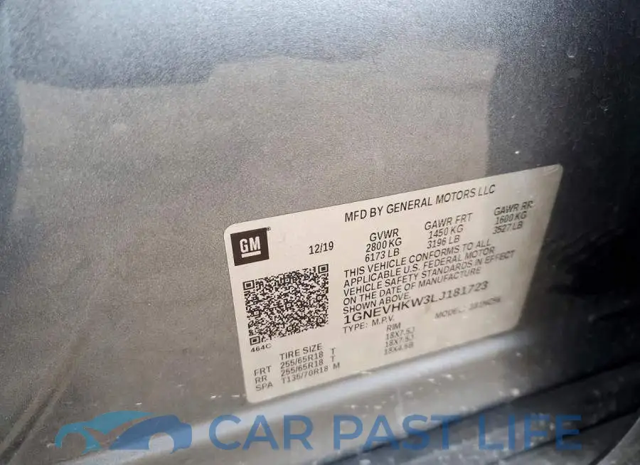 1GNEVHKW3LJ181723# 13