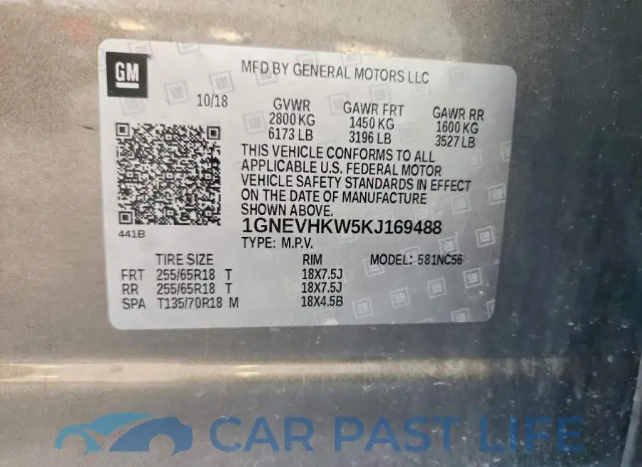 1GNEVHKW5KJ169488# 14