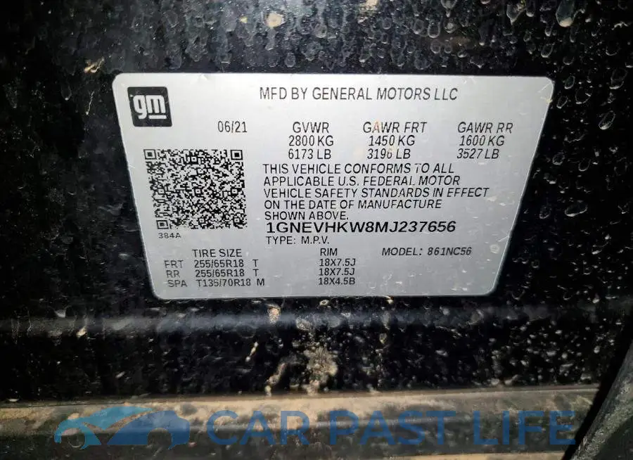 1GNEVHKW8MJ237656# 13