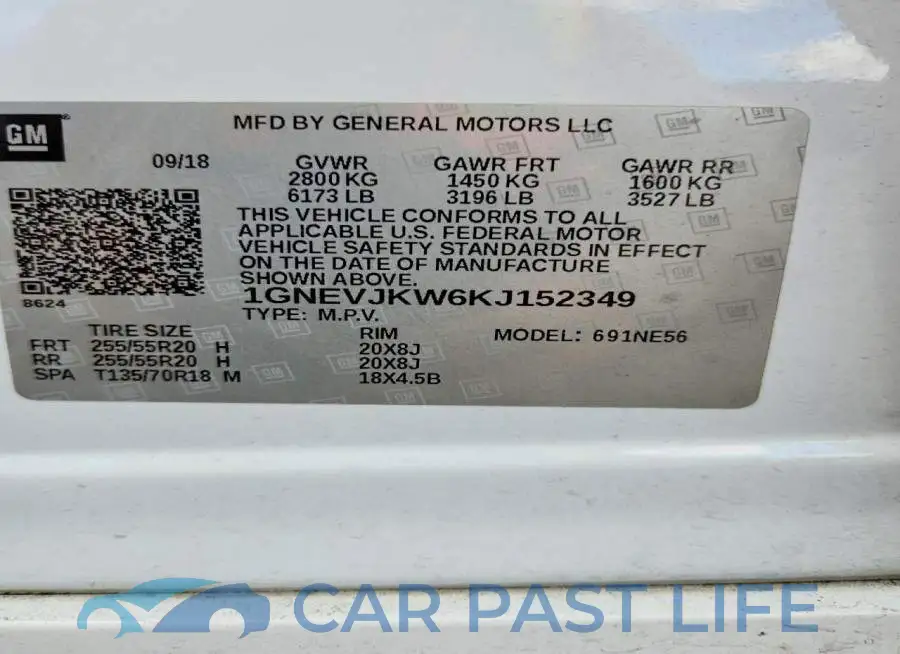 1GNEVJKW6KJ152349# 13