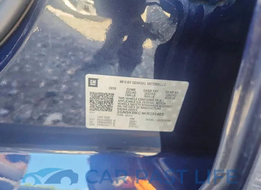 1GNSKBKC4KR191403# 13