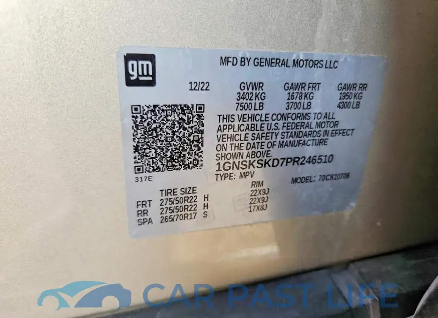 1GNSKSKD7PR246510# 14
