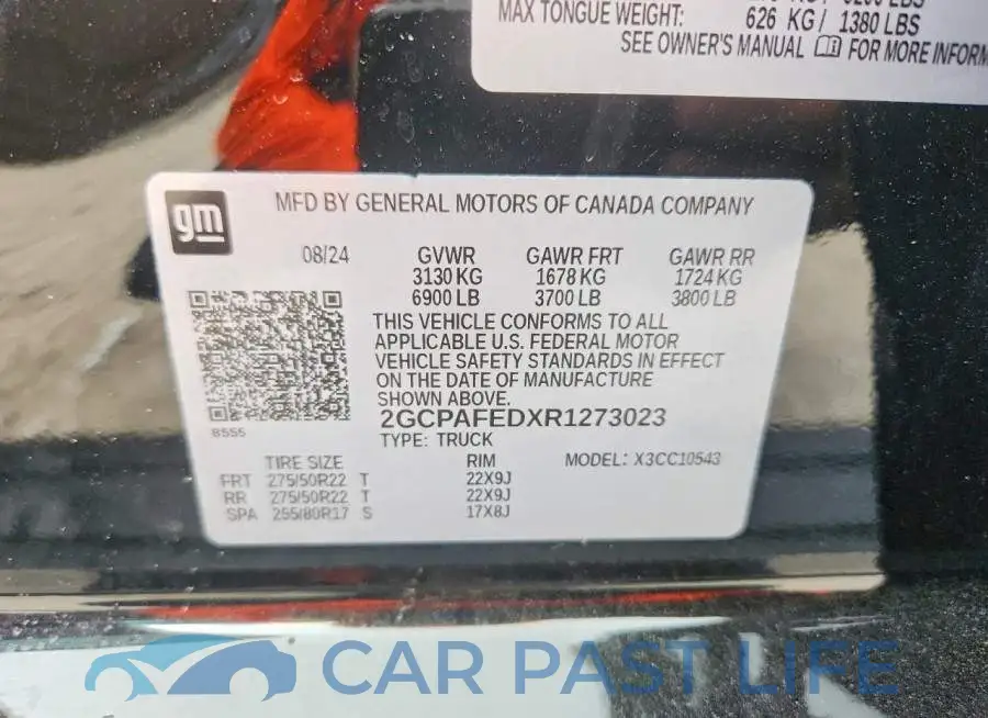 2GCPAFEDXR1273023# 12