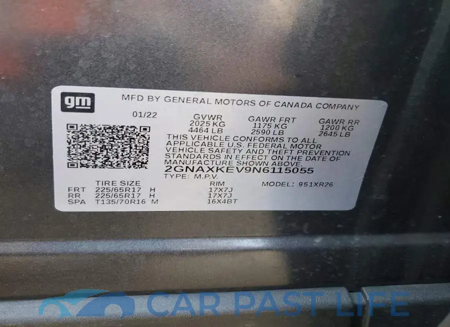 2GNAXKEV9N6115055# 13