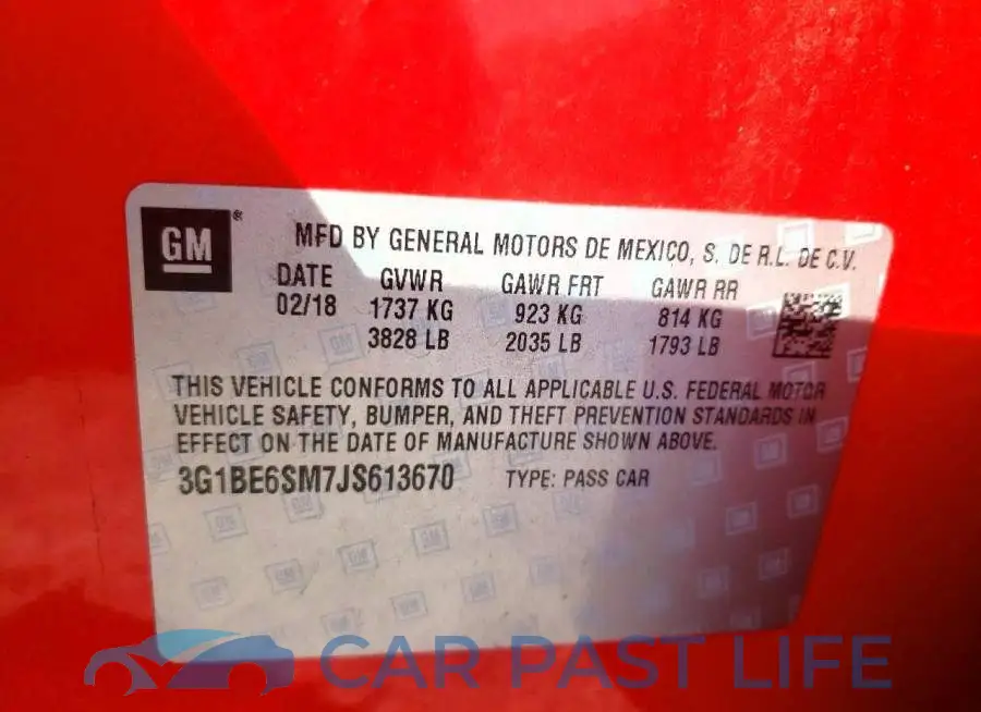 3G1BE6SM7JS613670# 12