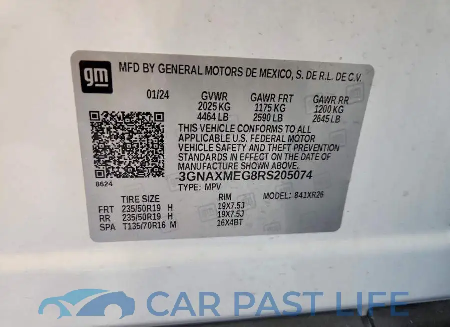 3GNAXMEG8RS205074# 13