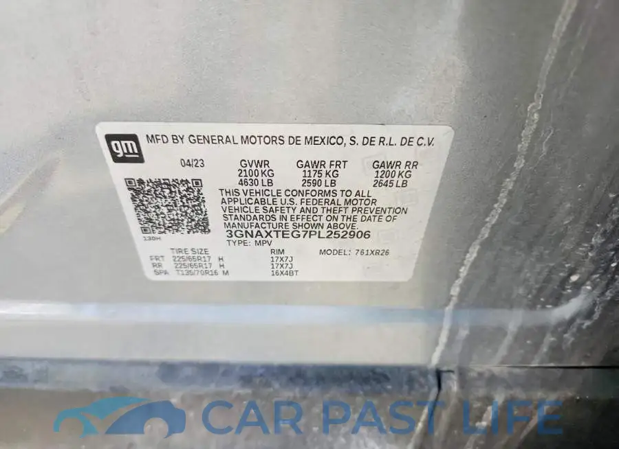 3GNAXTEG7PL252906# 13