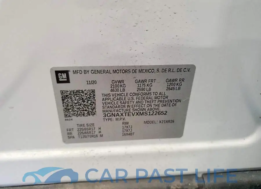 3GNAXTEVXMS122652# 13