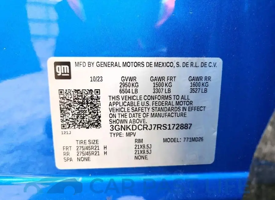 3GNKDCRJ7RS172887# 14