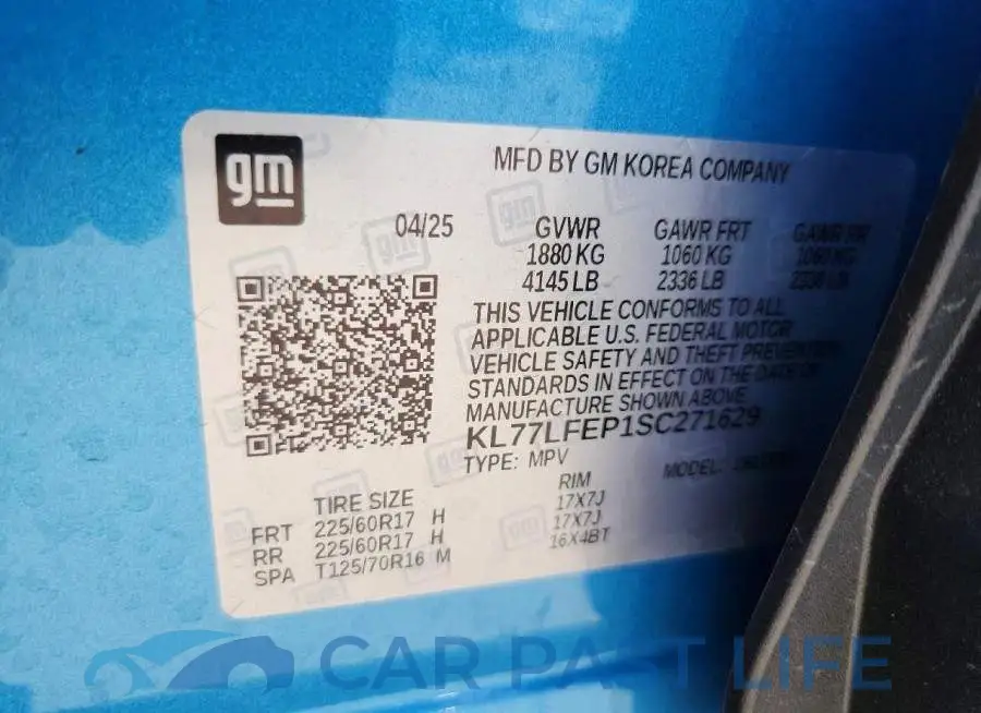 KL77LFEP1SC271629# 13
