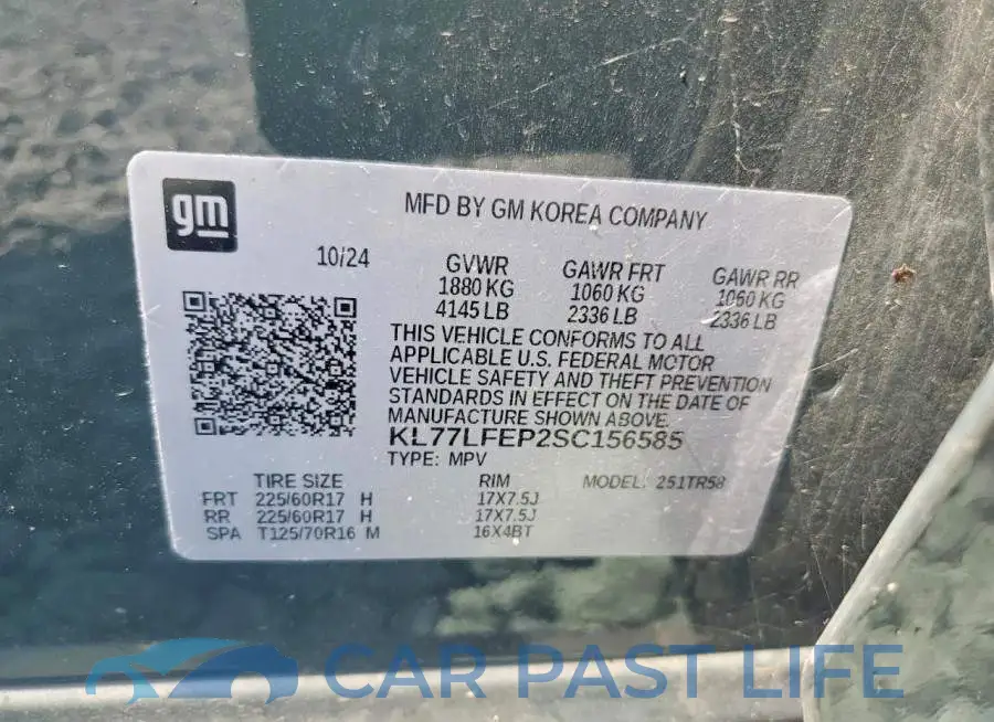 KL77LFEP2SC156585# 12