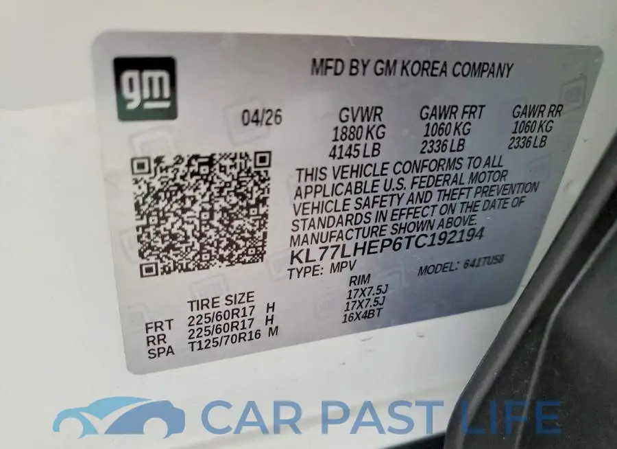 KL77LHEP6TC192194# 14