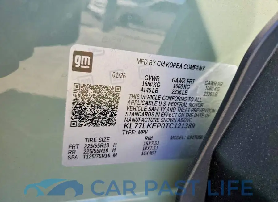 KL77LKEP0TC121389# 13