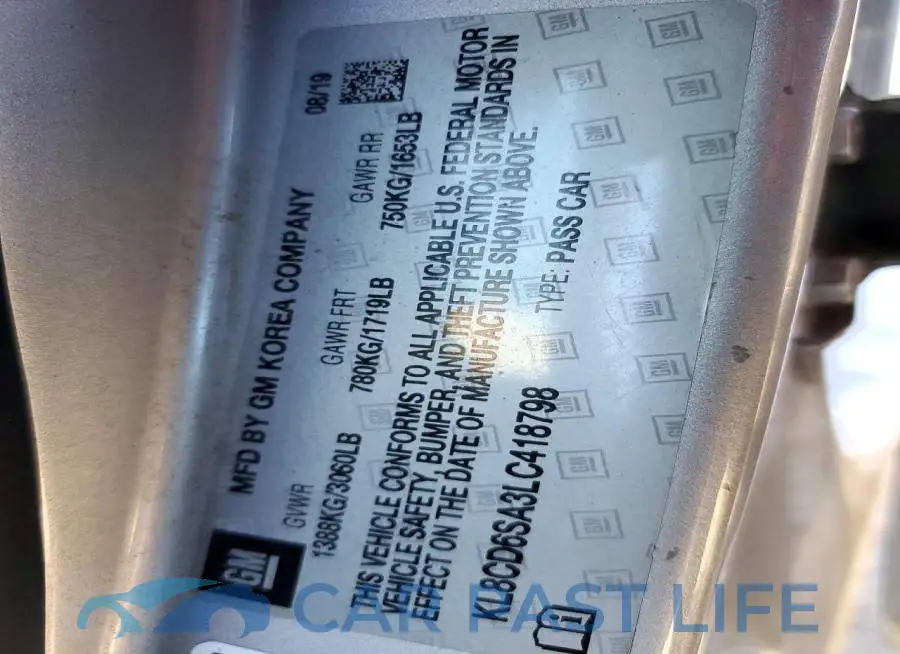 KL8CD6SA3LC418798# 12