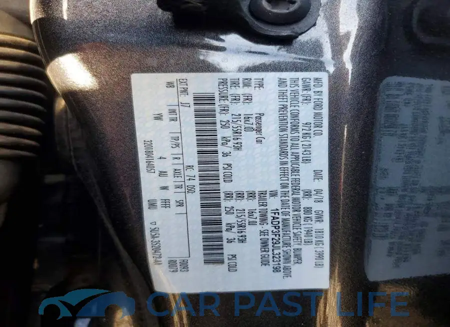 1FADP3F29JL323198# 12
