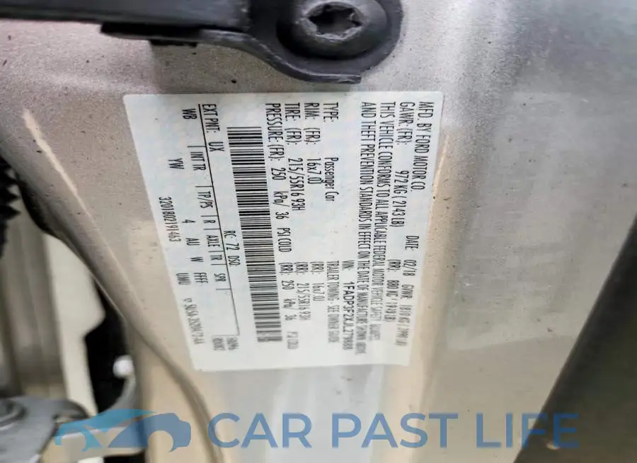 1FADP3F2XJL279888# 12