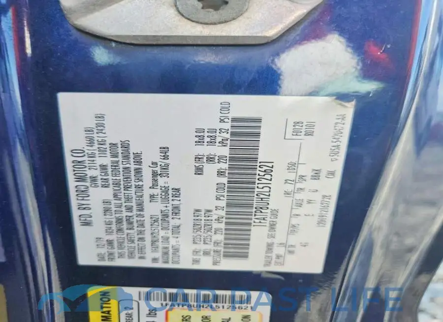 1FATP8UH2L5125621# 12