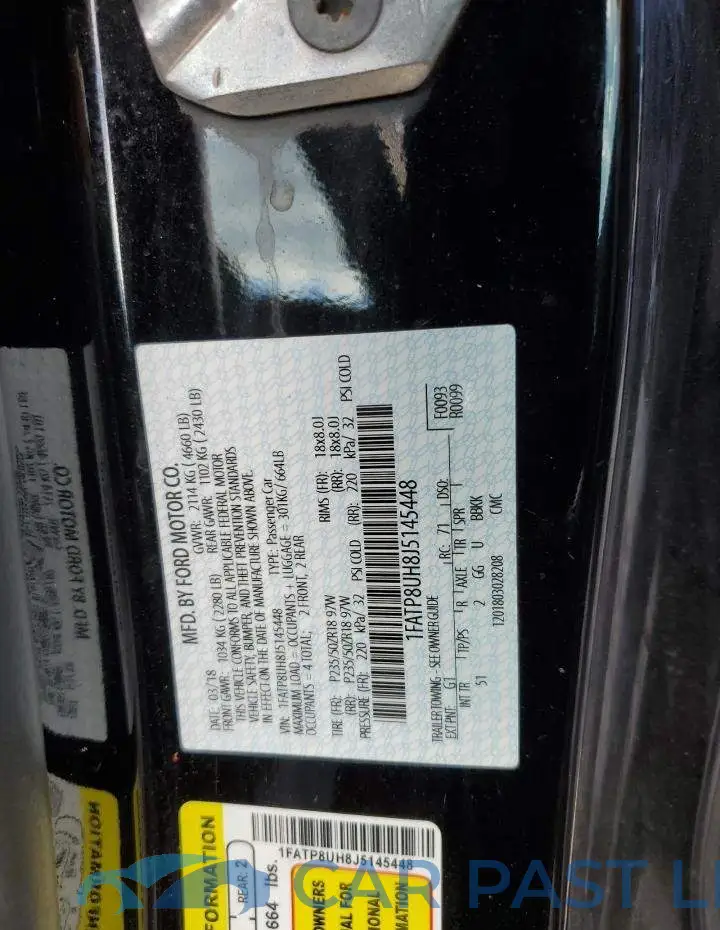 1FATP8UH8J5145448# 12