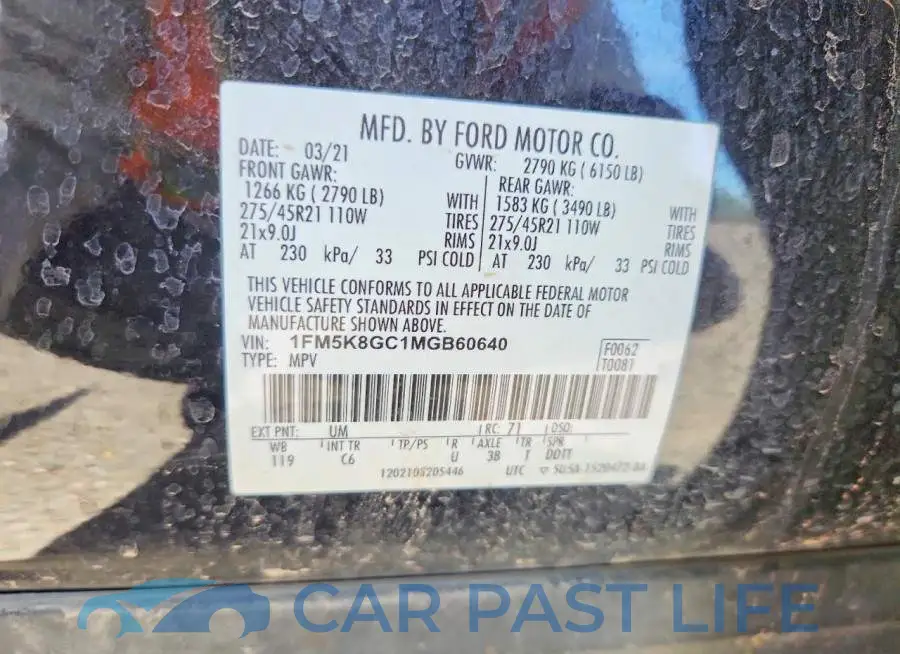 1FM5K8GC1MGB60640# 13