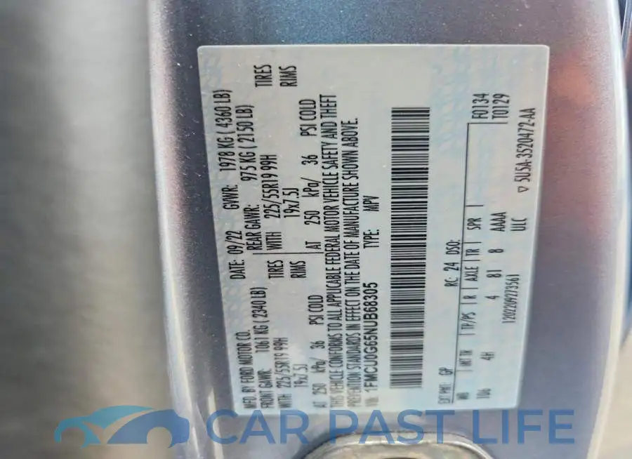 1FMCU0G65NUB68305# 13