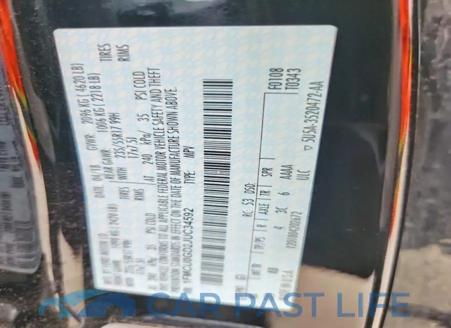 1FMCU0GD2JUC34592# 13