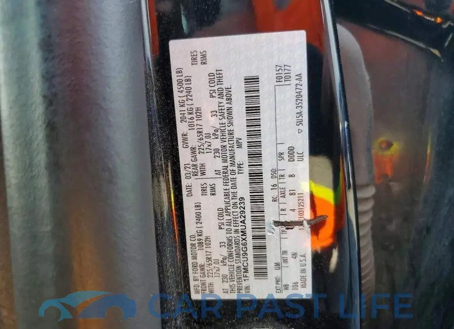 1FMCU9G6XMUA29239# 13