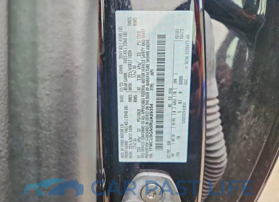 1FMCU9GN0RUA09354# 14