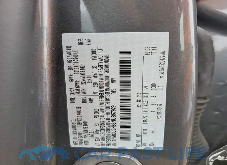 1FMCU9H66NUB57929# 13