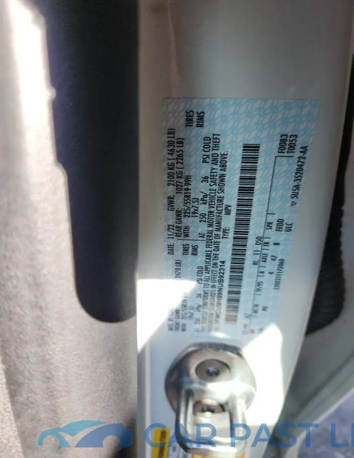 1FMCU9H99NUB92314# 12