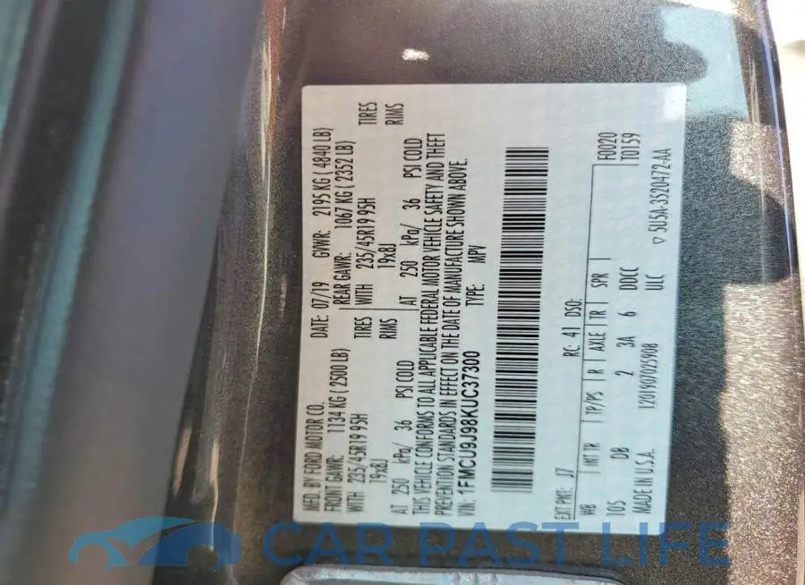 1FMCU9J98KUC37300# 13