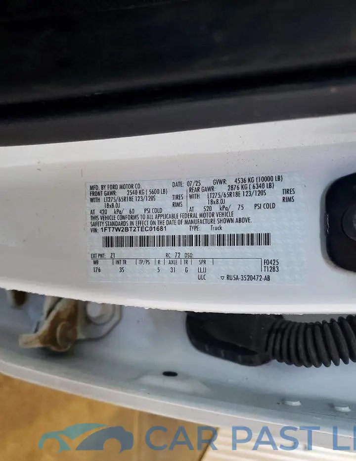 1FT7W2BT2TEC01681# 12