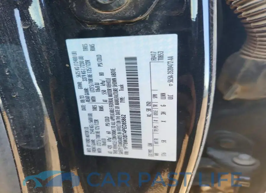 1FT8W3BT4PED85862# 12