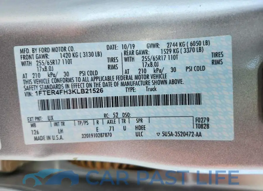 1FTER4FH3KLB21526# 12