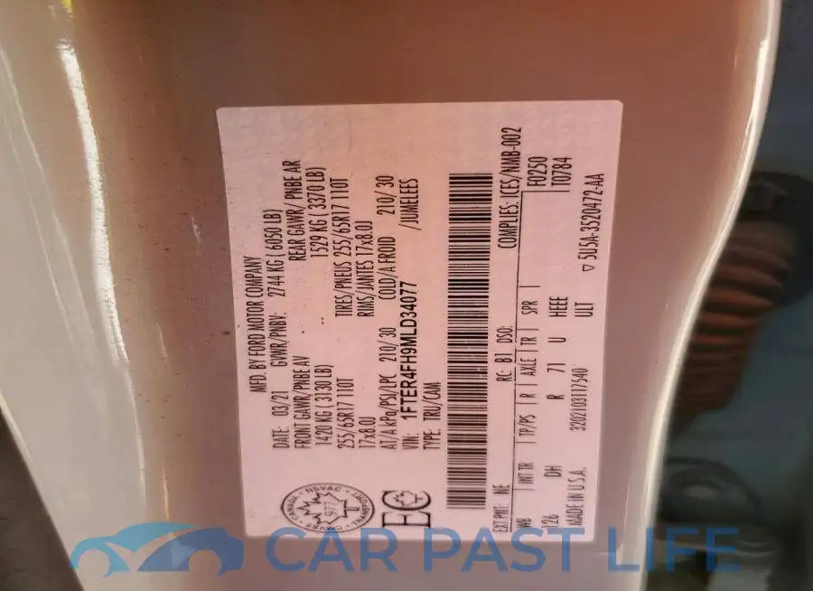 1FTER4FH9MLD34077# 12