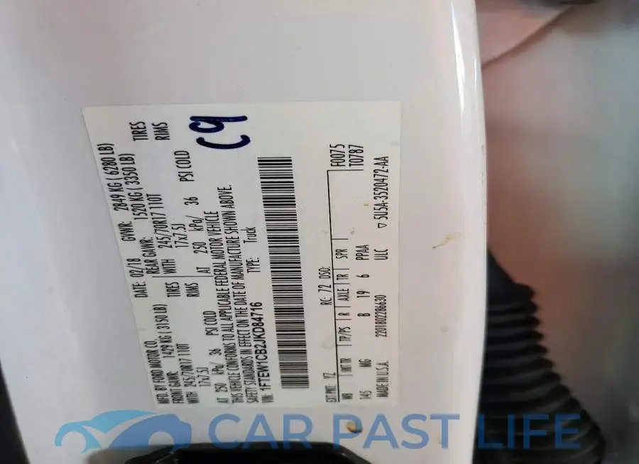 1FTEW1CB2JKD84716# 12