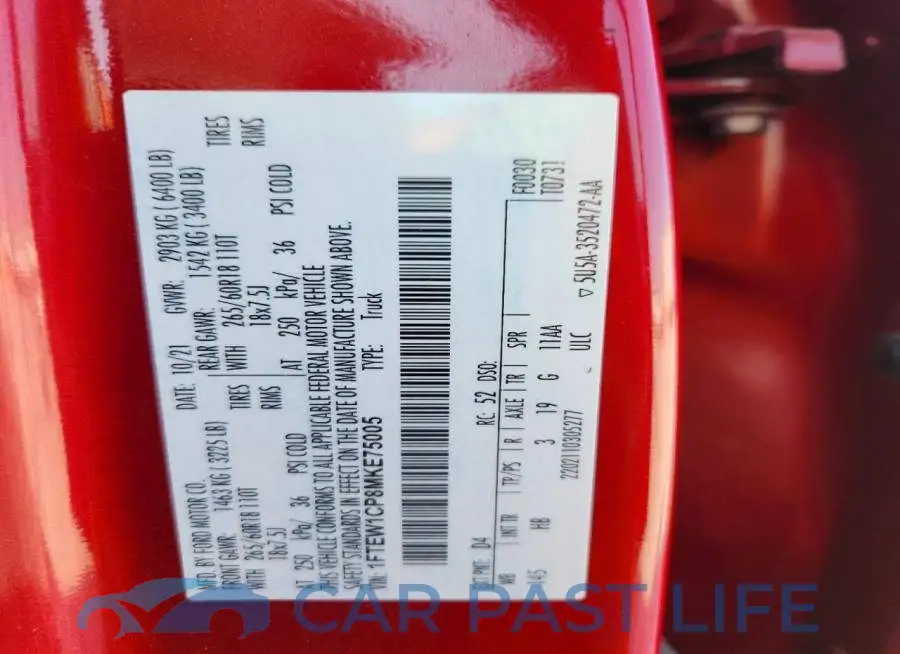 1FTEW1CP8MKE75005# 12