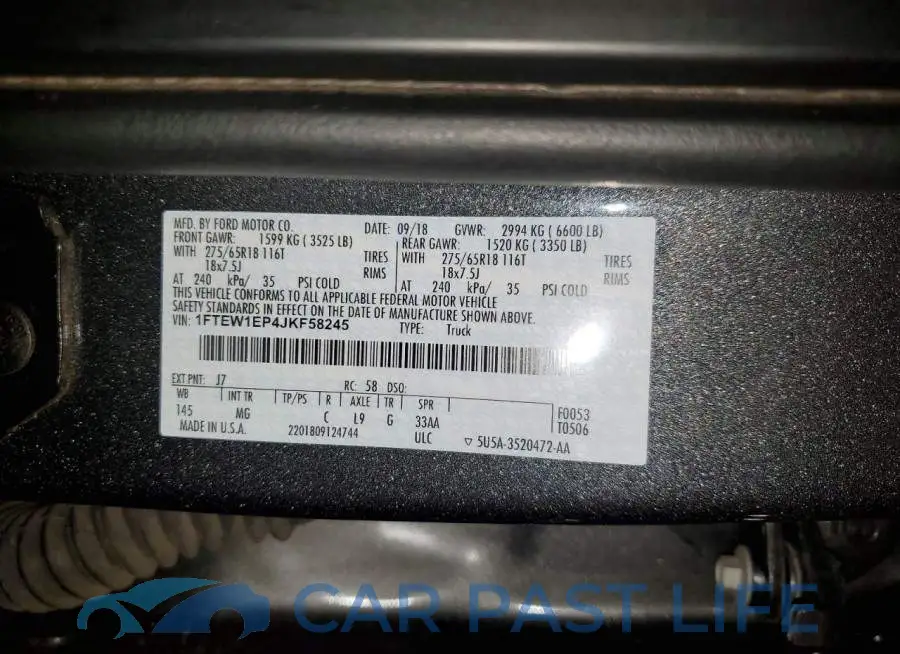 1FTEW1EP4JKF58245# 12