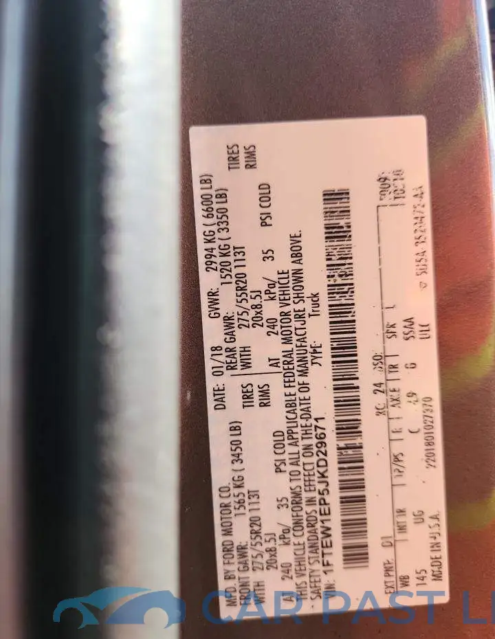 1FTEW1EP5JKD29671# 12