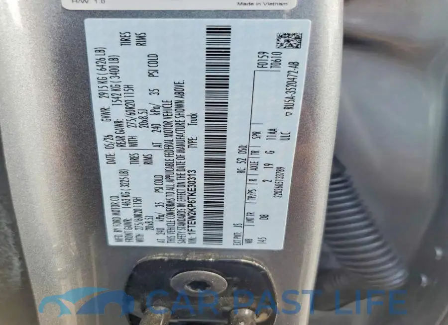 1FTEW2KP6TKE30313# 12