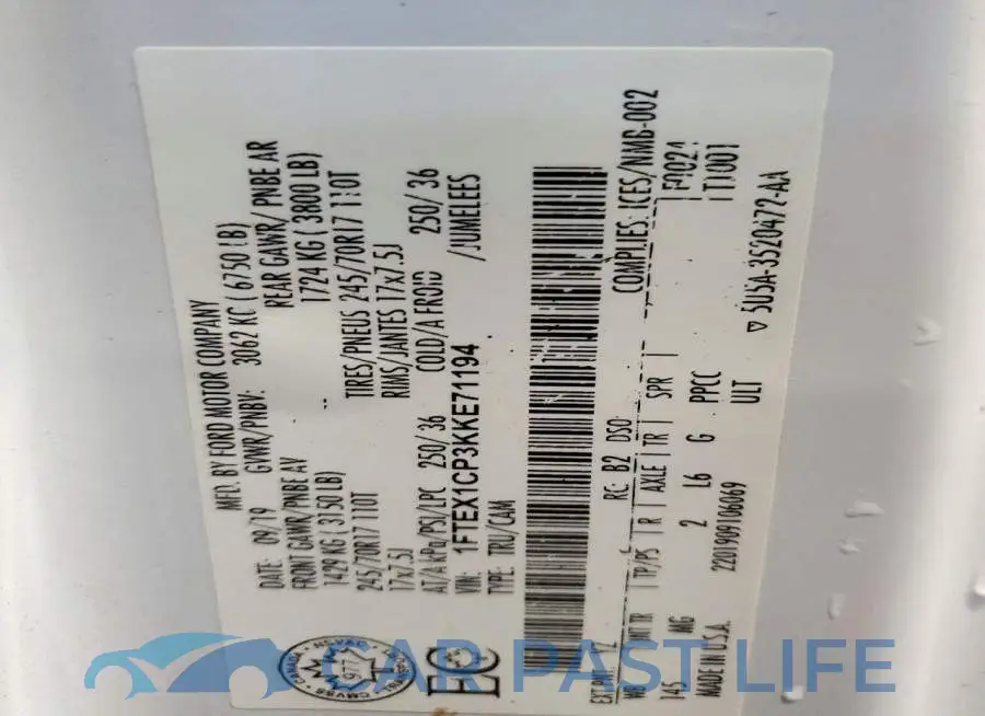 1FTEX1CP3KKE71194# 12