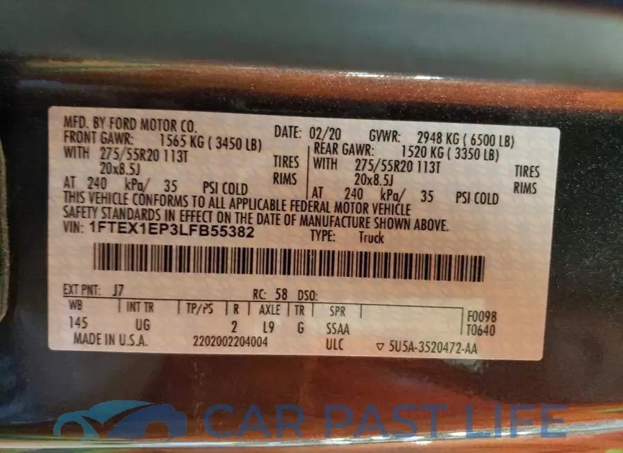 1FTEX1EP3LFB55382# 13